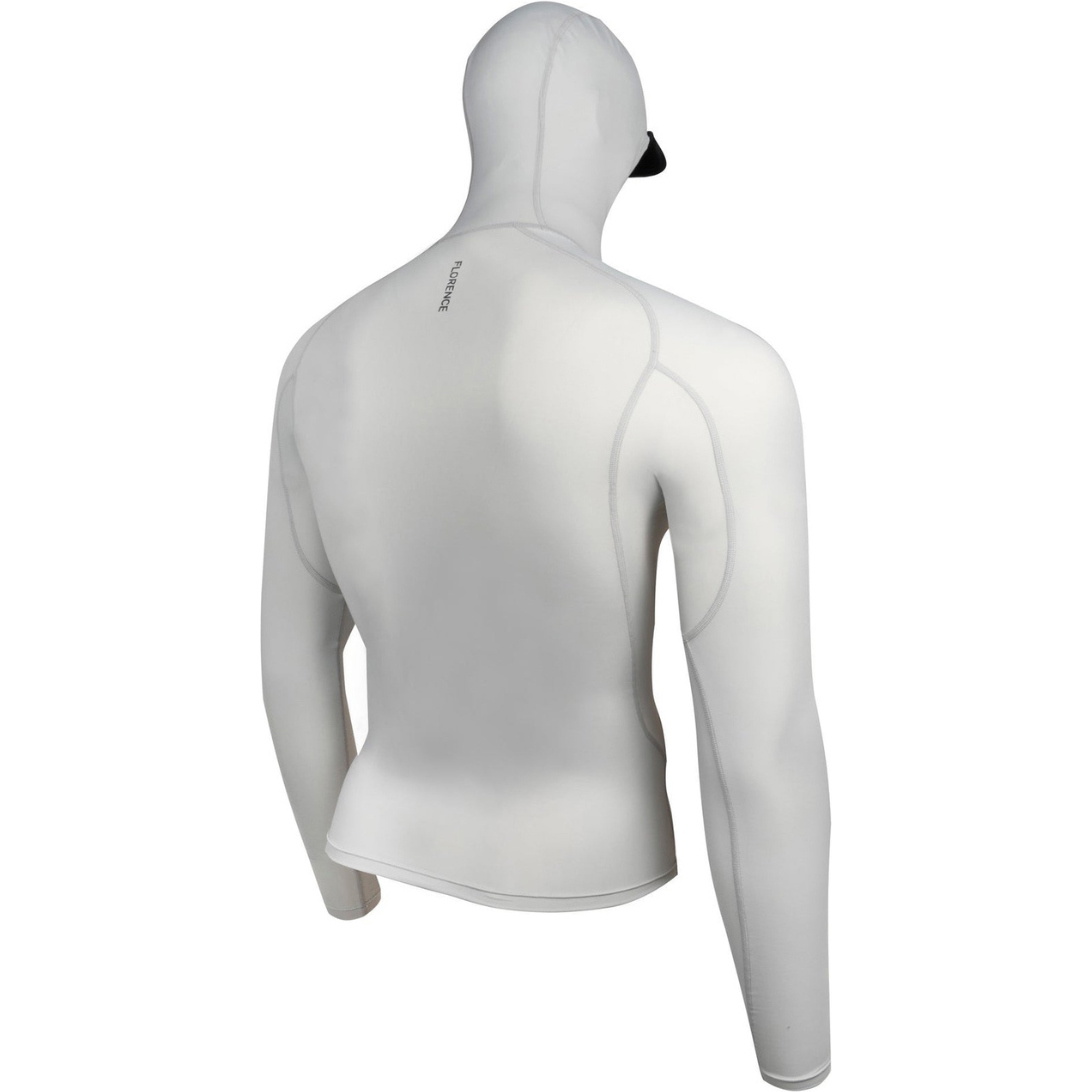 2026 Florence Marine X Hommes Gilet à Capuche En Lycra à Manches Longues FMSS00030 - Silver